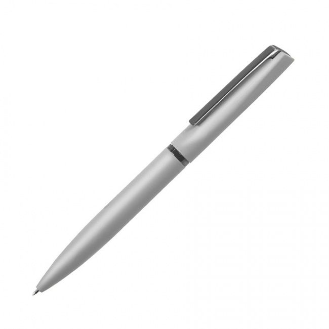 FRANCISCA, ручка шариковая, серебристый/вороненая сталь, металл, пластик, софт-покрытие - фото от интернет-магазина подарков ХочуДарю
