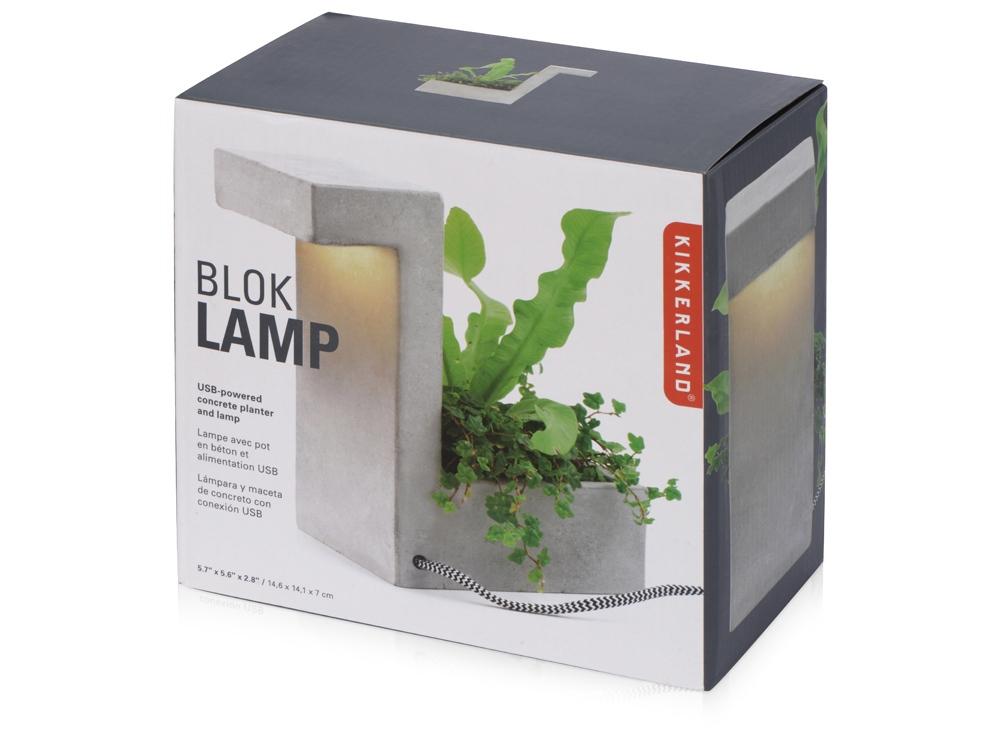 Настольная лампа из бетона Blok Lamp - фото от интернет-магазина подарков Хочу Дарю