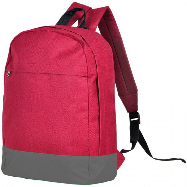 Рюкзак "URBAN",  красный/ серый, 39х27х10 cм, полиэстер 600D - фото от интернет-магазина подарков Хочу Дарю