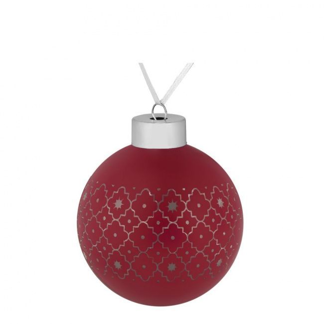 Елочный шар Chain, 8 см, красный - фото от интернет-магазина подарков Хочу Дарю