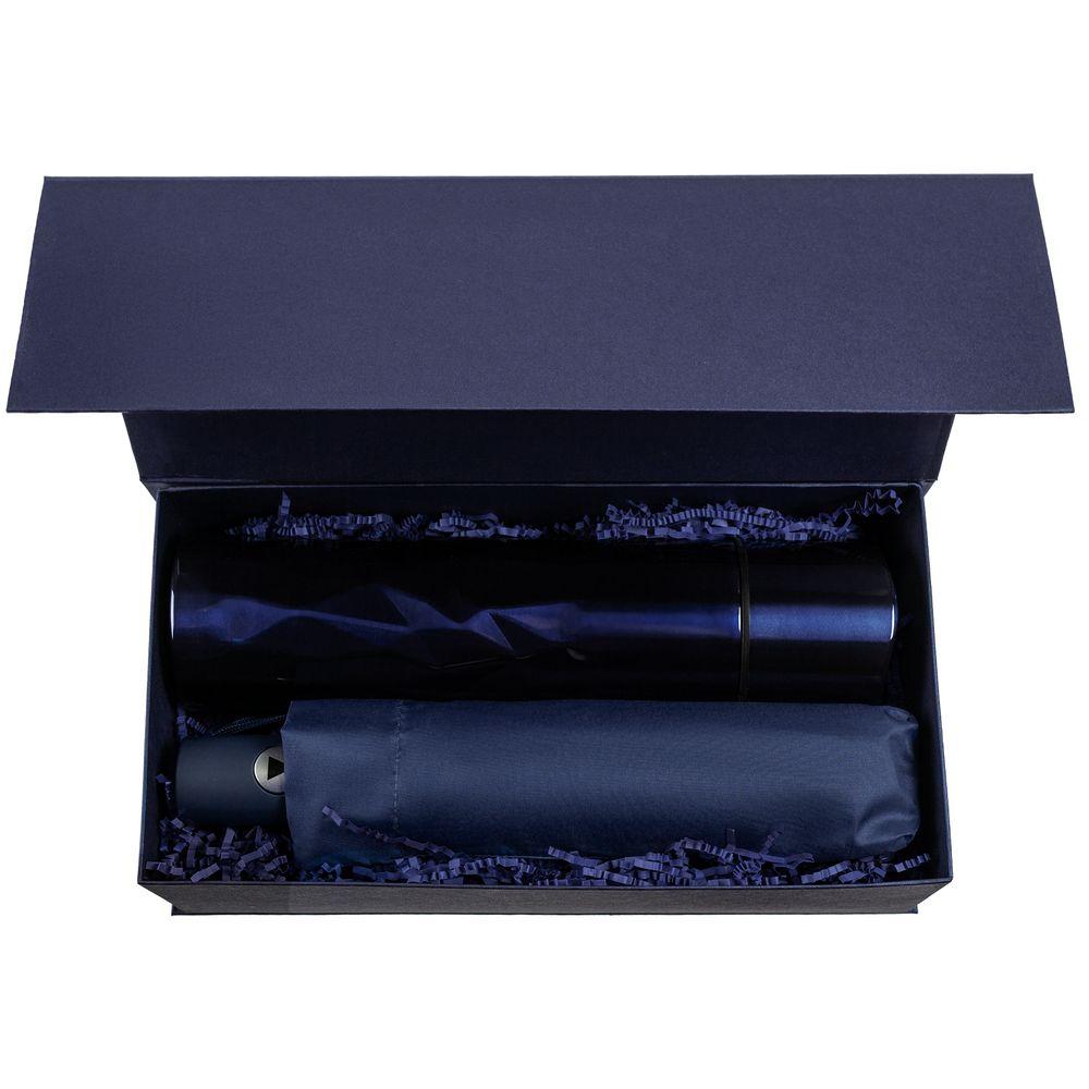 Набор Gems: зонт и термос, синий - фото от интернет-магазина подарков ХочуДарю