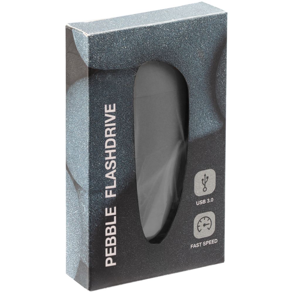 Флешка Pebble, серая, USB 3.0, 16 Гб - фото от интернет-магазина подарков Хочу Дарю