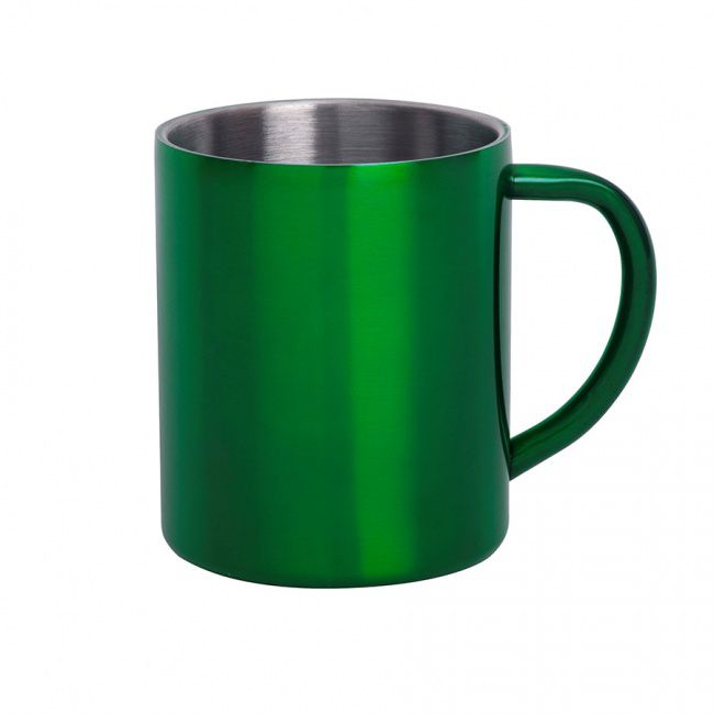 Кружка YOZAX; 280 мл; зеленый, нержавеющая сталь; лазерная гравировка - фото от интернет-магазина подарков Хочу Дарю