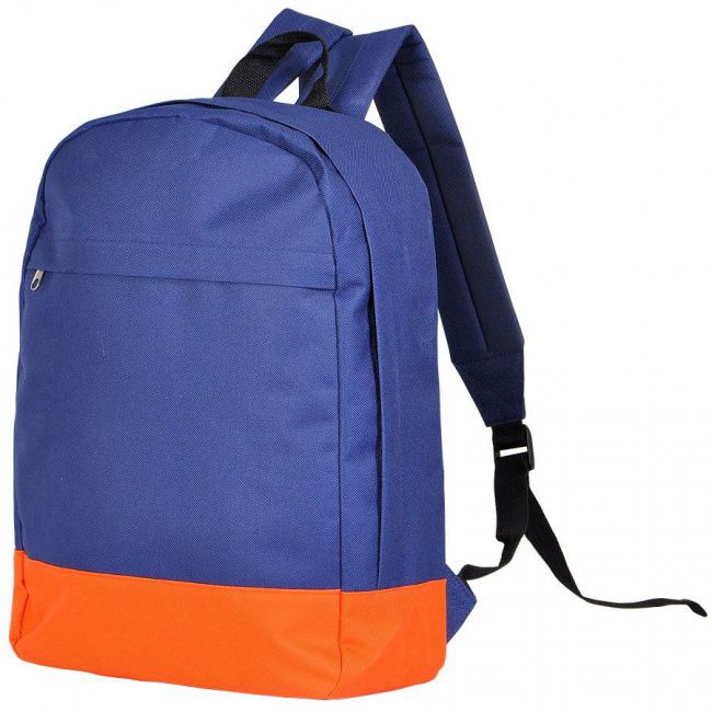 Рюкзак "URBAN",  темно-синий/оранжевый, 39х27х10 cм, полиэстер 600D - фото от интернет-магазина подарков Хочу Дарю