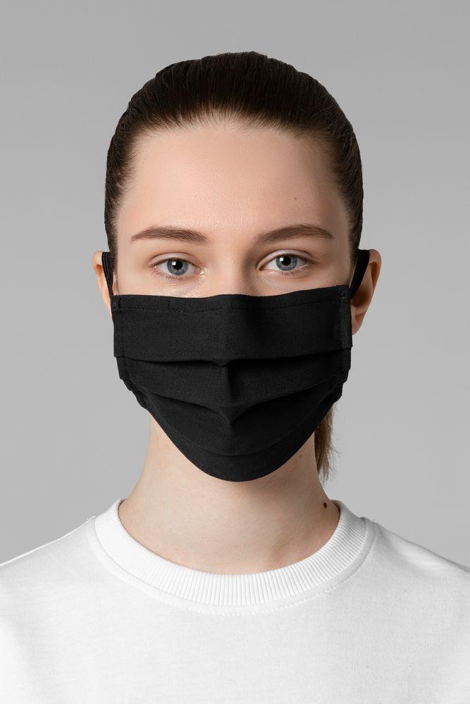 Маска гигиеническая Respire, двухслойная, немедицинская, черная - фото от интернет-магазина подарков Хочу Дарю