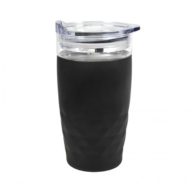 Термокружка вакуумная "Cristal"; черный; 350 мл; металл; стекло - фото от интернет-магазина подарков Хочу Дарю