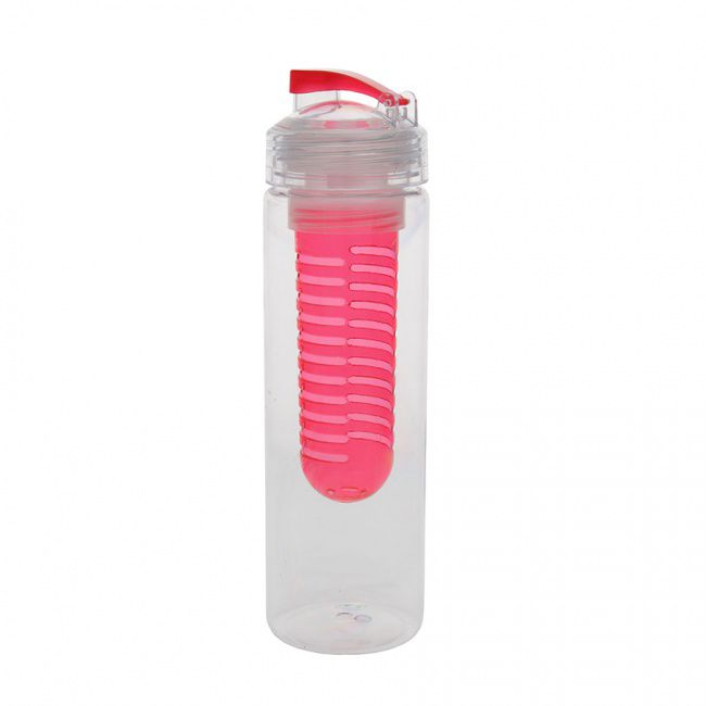 Бутылка для воды "Frutti", пластиковая, с контейнером для ягод и фруктов, 700 мл., красный - фото от интернет-магазина подарков Хочу Дарю