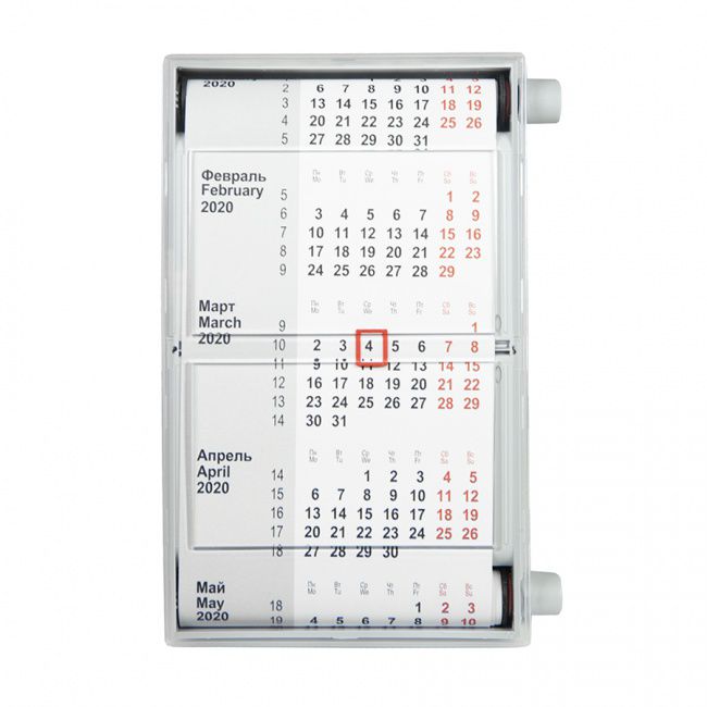 Календарь настольный на 2 года; размер 18,5*11 см, цвет- серый, пластик - фото от интернет-магазина подарков ХочуДарю