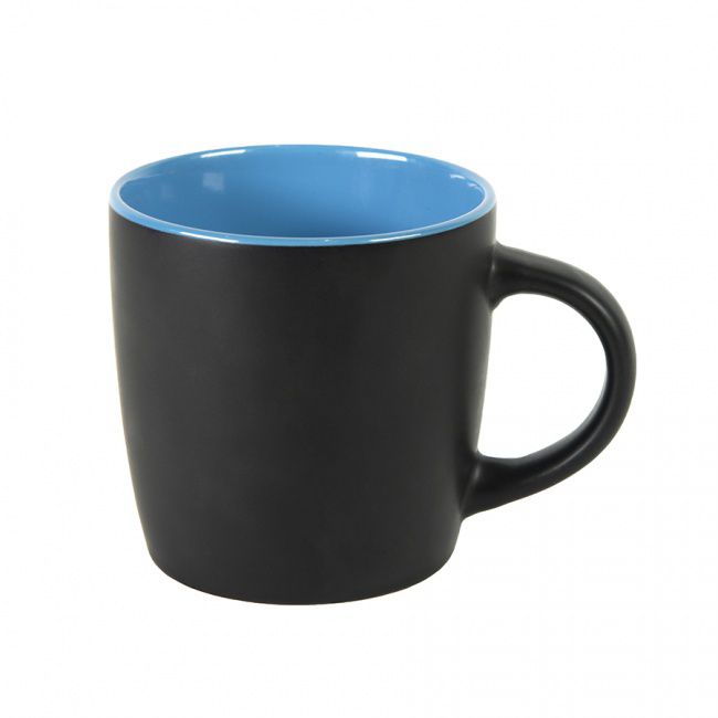 Кружка INTRO, черный с голубым, 350 мл, керамика - фото от интернет-магазина подарков Хочу Дарю