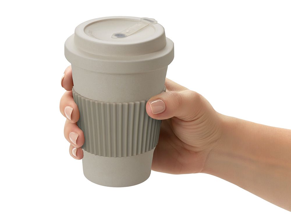 Термокружка из натуральных волокон «Muffin», бежевый - фото от интернет-магазина подарков Хочу Дарю