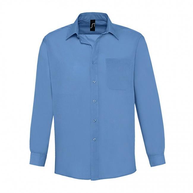 Рубашка"Baltimore", васильковый_XL, 65% полиэстер, 35% хлопок, 105г/м2 - фото от интернет-магазина подарков ХочуДарю