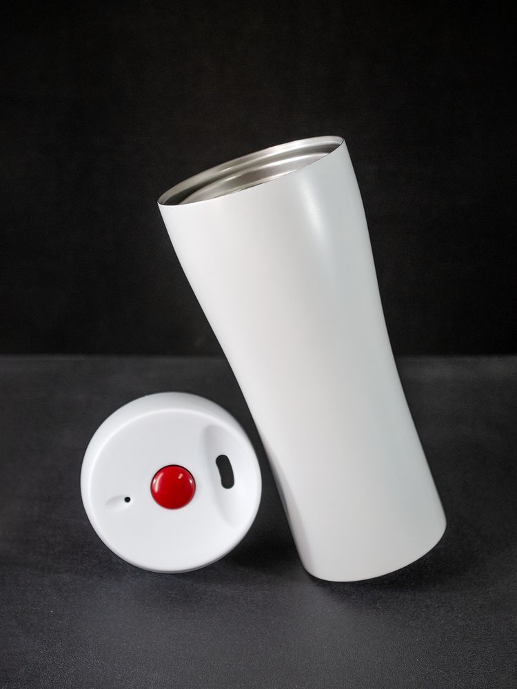 Термостакан Solingen, вакуумный, герметичный, белый - фото от интернет-магазина подарков Хочу Дарю