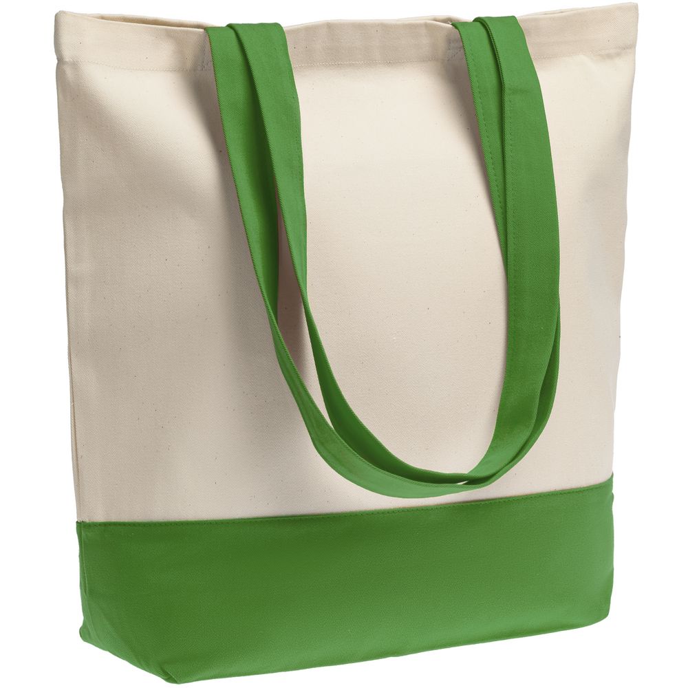 Холщовая сумка Shopaholic, ярко-зеленая - фото от интернет-магазина подарков Хочу Дарю