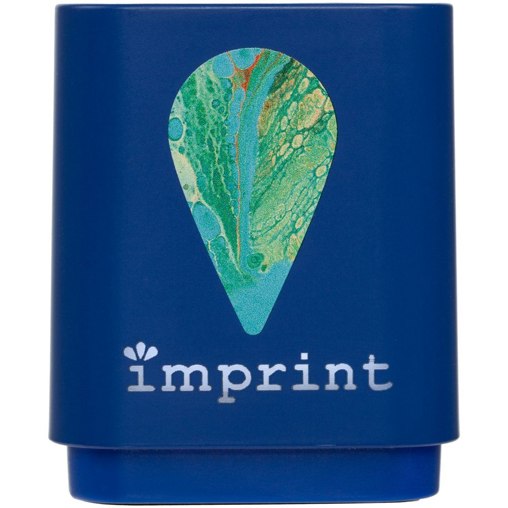 Беспроводная колонка с подсветкой логотипа Glim, синяя - фото от интернет-магазина подарков Хочу Дарю