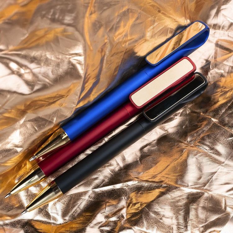  Ручка шариковая GLOSSY GOLD, красный, золотистый - фото от ХочуДарю