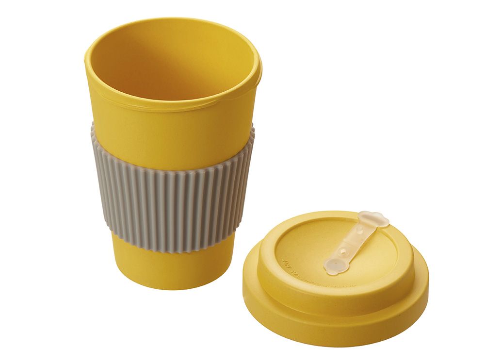 Термокружка из натуральных волокон «Muffin», желтый - фото от интернет-магазина подарков Хочу Дарю