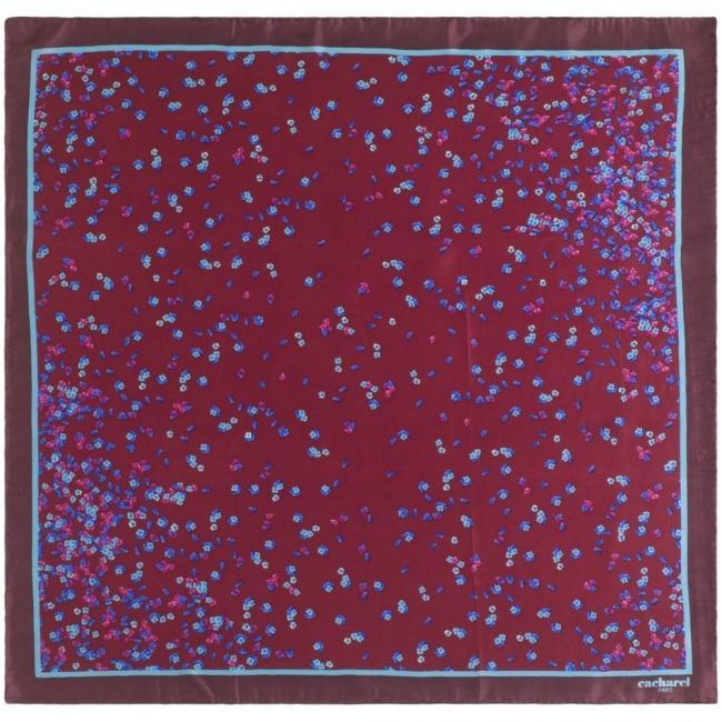 Платок Tourbillon Silk, бордовый - фото от интернет-магазина подарков Хочу Дарю
