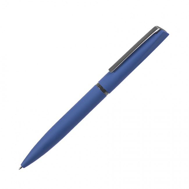 FRANCISCA, ручка шариковая, синий/вороненая сталь, металл, пластик, софт-покрытие - фото от интернет-магазина подарков ХочуДарю