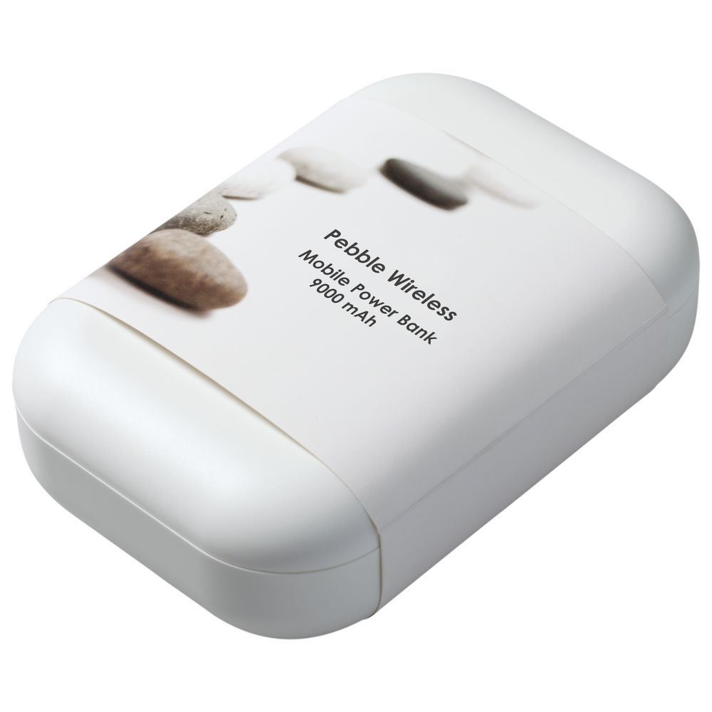 Аккумулятор с беспроводной зарядкой Pebble Wireless 9000 мАч, серый - фото от интернет-магазина подарков Хочу Дарю