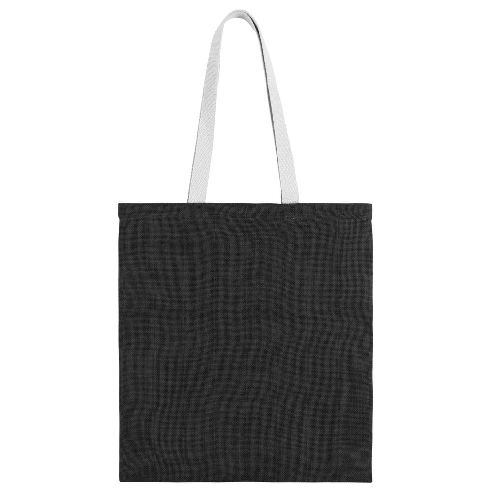 Холщовая сумка на плечо Juhu, черная - фото от интернет-магазина подарков Хочу Дарю