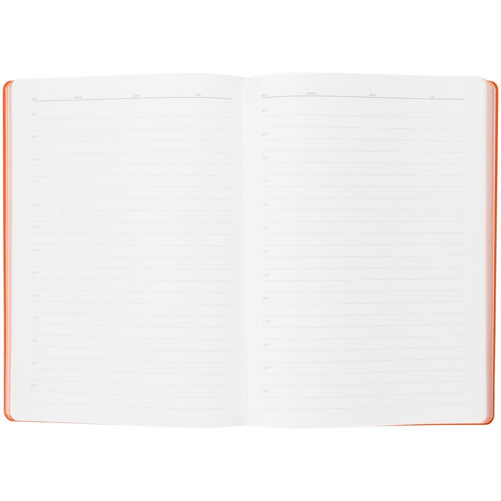 Ежедневник Flexpen, недатированный, серебристо-оранжевый - фото от интернет-магазина подарков Хочу Дарю