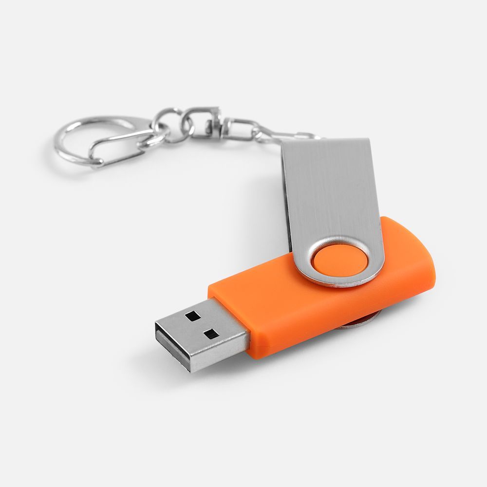 Флешка Twist, оранжевая, 16 Гб - фото от интернет-магазина подарков Хочу Дарю