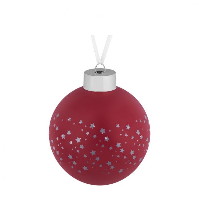 Елочный шар Stars, 8 см, красный - фото от интернет-магазина подарков Хочу Дарю