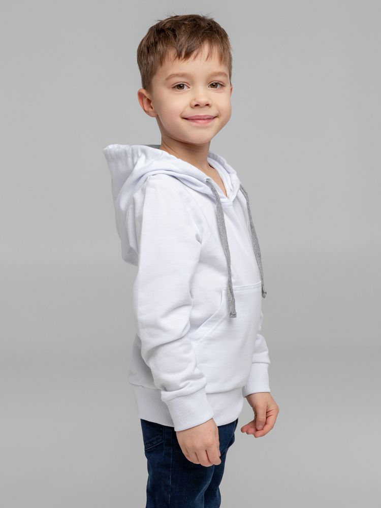 Толстовка с капюшоном детская Kirenga Kids, белая - фото от интернет-магазина подарков Хочу Дарю