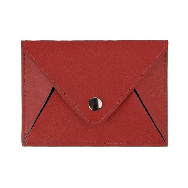 Холдер для карт "Sincerity", 7*11,5 см, PU, красный с серым - фото от интернет-магазина подарков Хочу Дарю