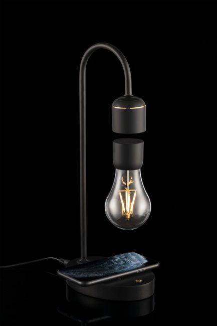 Левитирующая лампа с функцией беспроводной зарядки leviStation - фото от интернет-магазина подарков Хочу Дарю