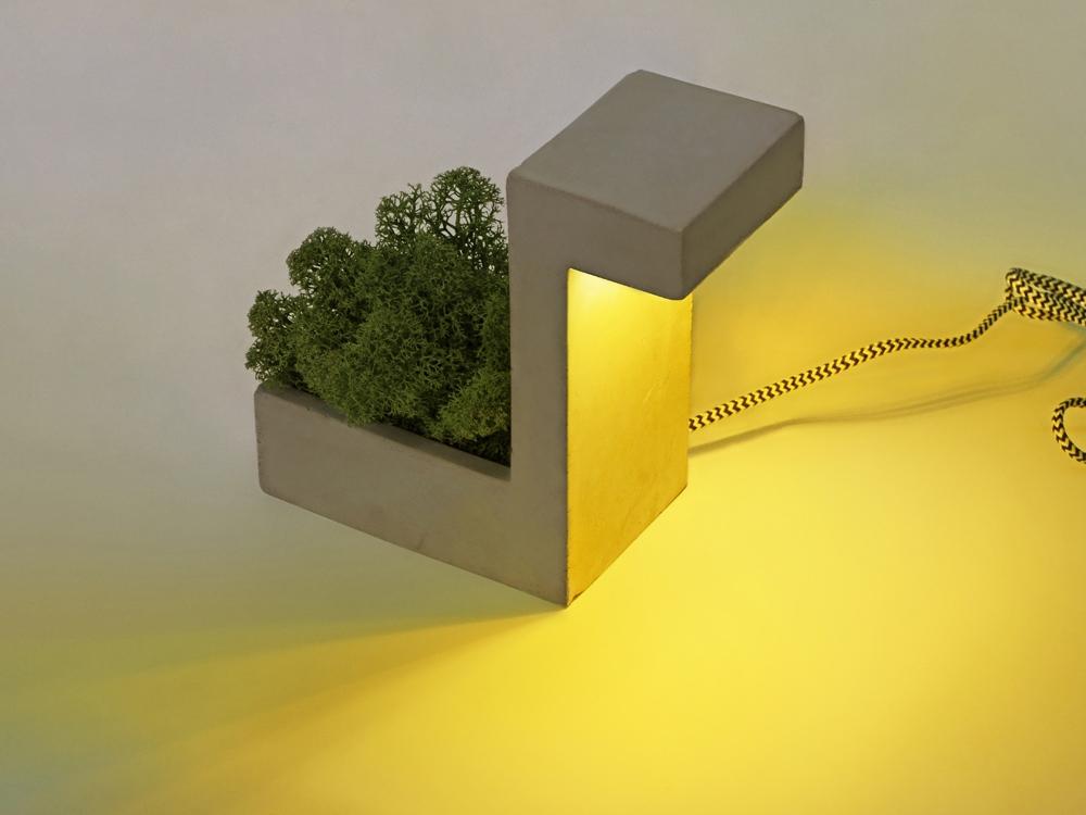 Настольная лампа из бетона Blok Lamp - фото от интернет-магазина подарков Хочу Дарю
