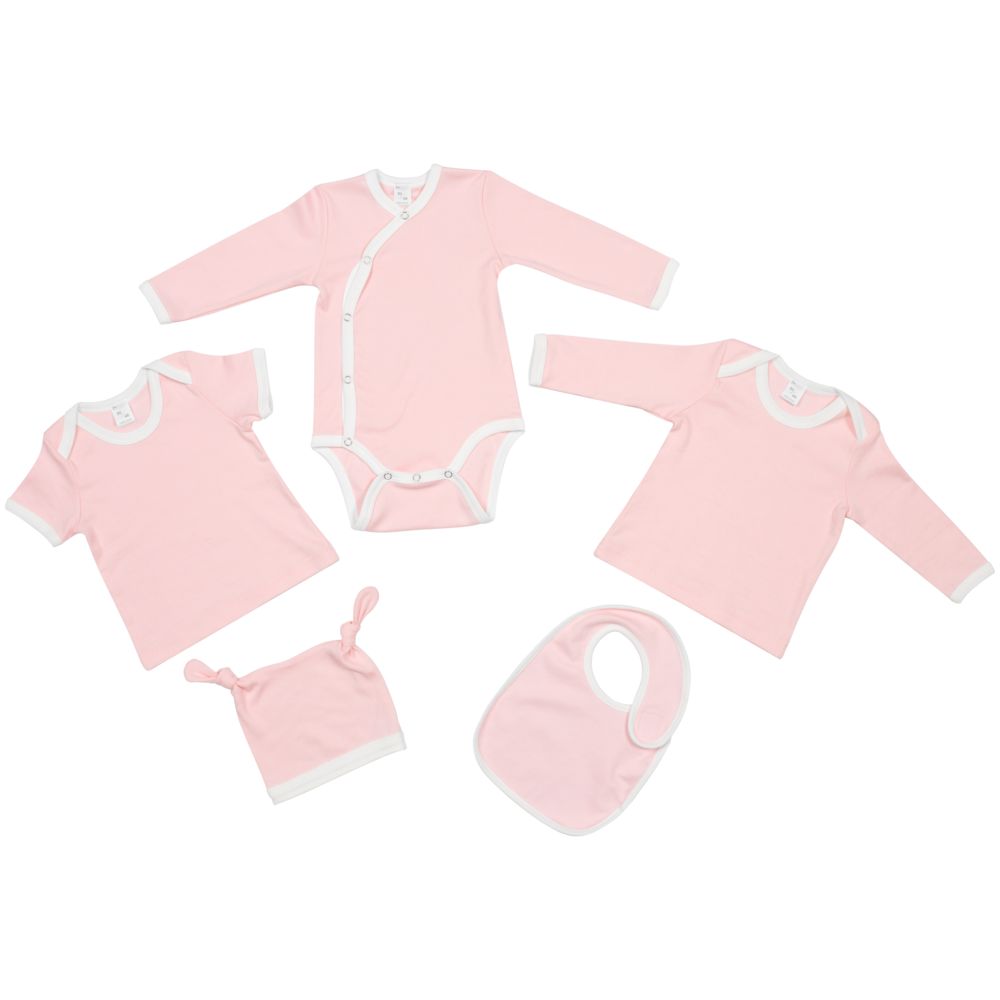 Боди детское Baby Prime, розовое с молочно-белым - фото от интернет-магазина подарков Хочу Дарю