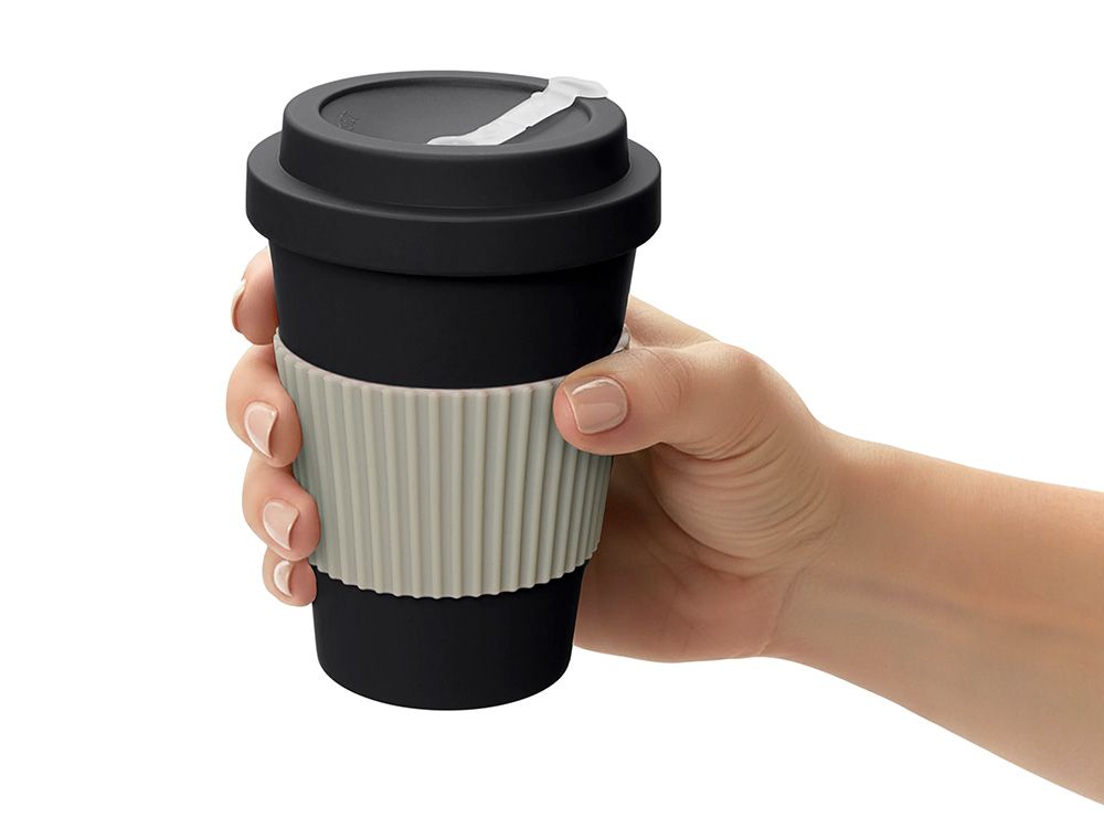 Термокружка из натуральных волокон «Muffin», черный - фото от интернет-магазина подарков Хочу Дарю