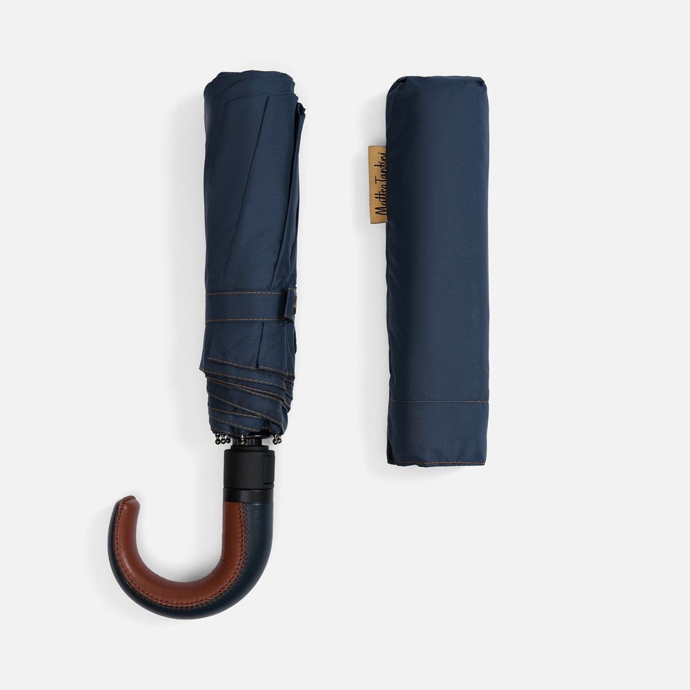 Складной зонт Palermo, темно-синий - фото от интернет-магазина подарков Хочу Дарю