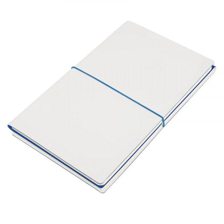 Набор подарочный SILENT-ZONE: бизнес-блокнот, ручка, наушники, коробка, стружка, бело-синий - фото от интернет-магазина подарков Хочу Дарю