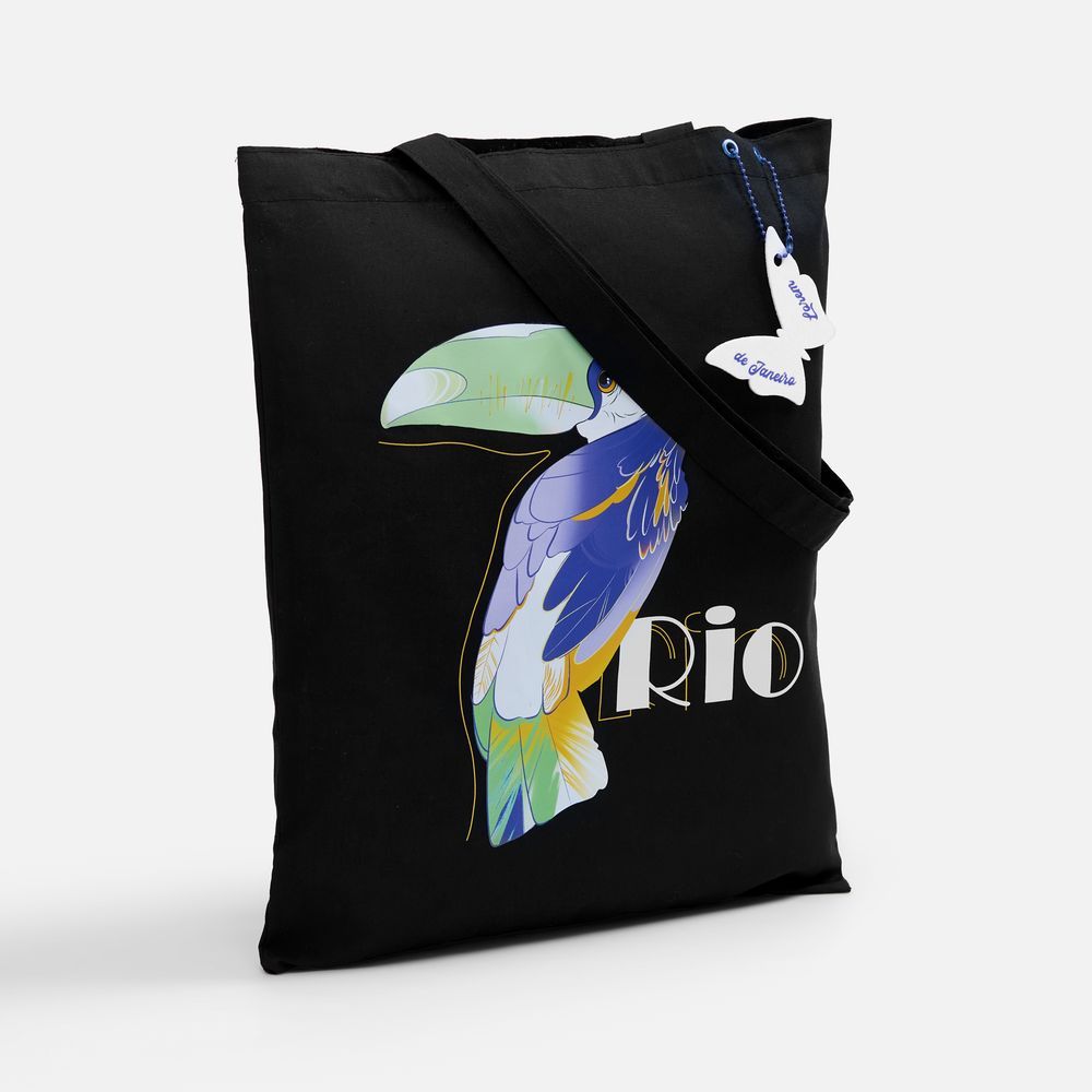 Холщовая сумка Neat 140, черная - фото от интернет-магазина подарков Хочу Дарю