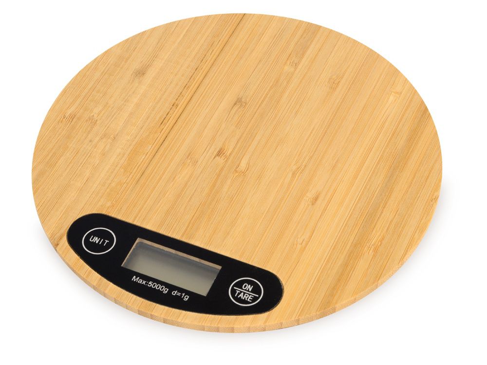 Бамбуковые кухонные весы Scale - фото от интернет-магазина подарков Хочу Дарю
