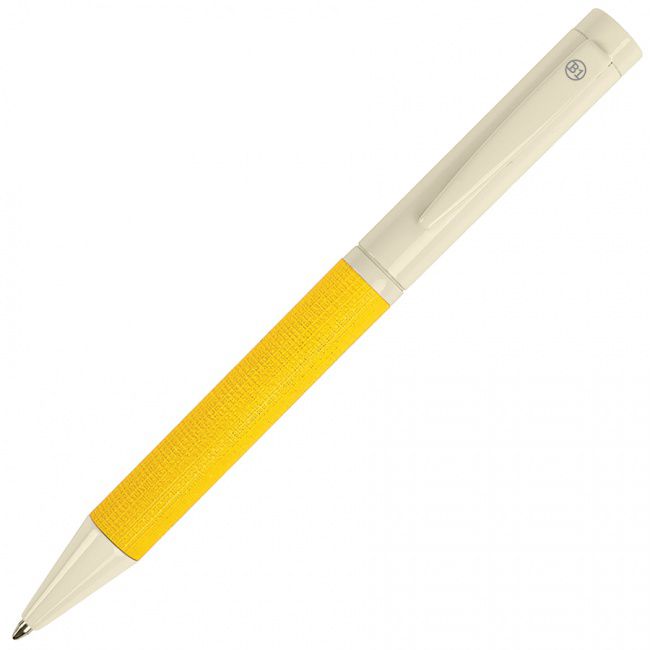 PROVENCE, ручка шариковая, хром/желтый, металл, PU - фото от интернет-магазина подарков ХочуДарю