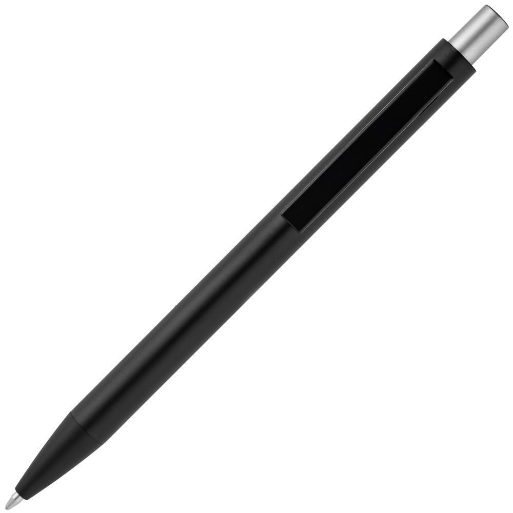 Ручка шариковая Chromatic, черная с серебристым - фото от интернет-магазина подарков ХочуДарю