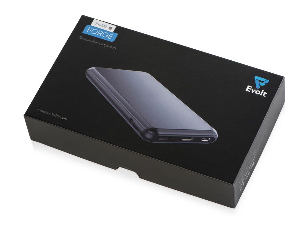 Внешний аккумулятор «Forge» v.2 , 10000 mAh, серый - фото от ХочуДарю