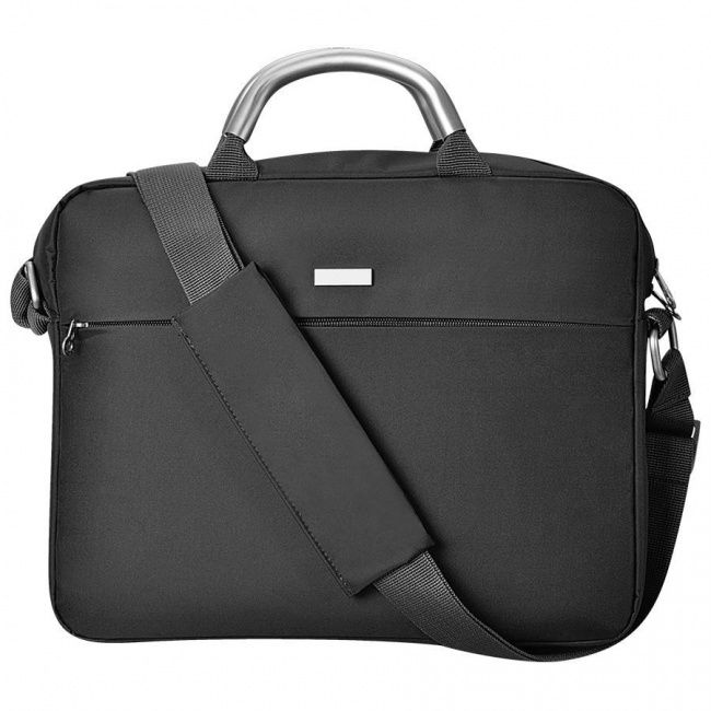 Конференц-сумка "Prestige" c шильдом; черный; 35x5,5x27,5 см; микрофибра - фото от интернет-магазина подарков Хочу Дарю