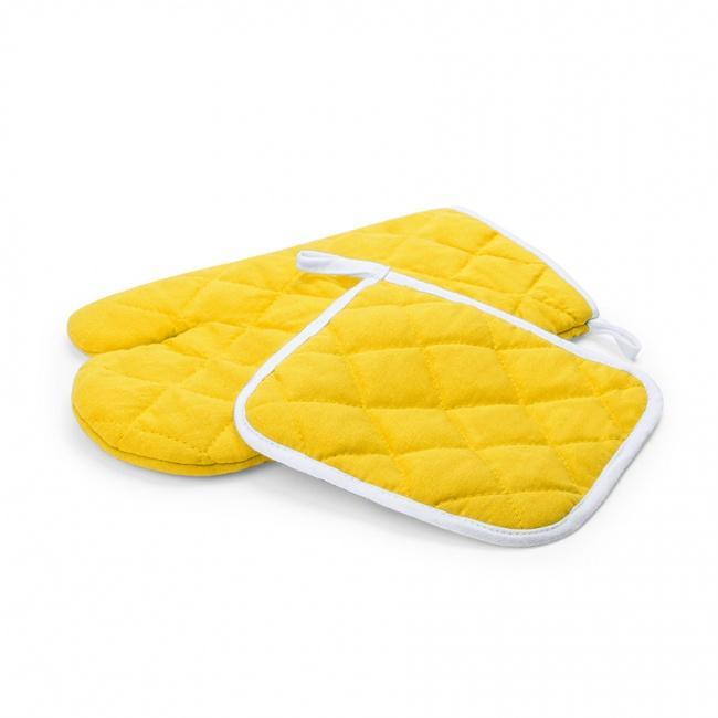 Набор: прихватка и рукавица LESTON, желтый, полиэстер, хлопок - фото от интернет-магазина подарков Хочу Дарю