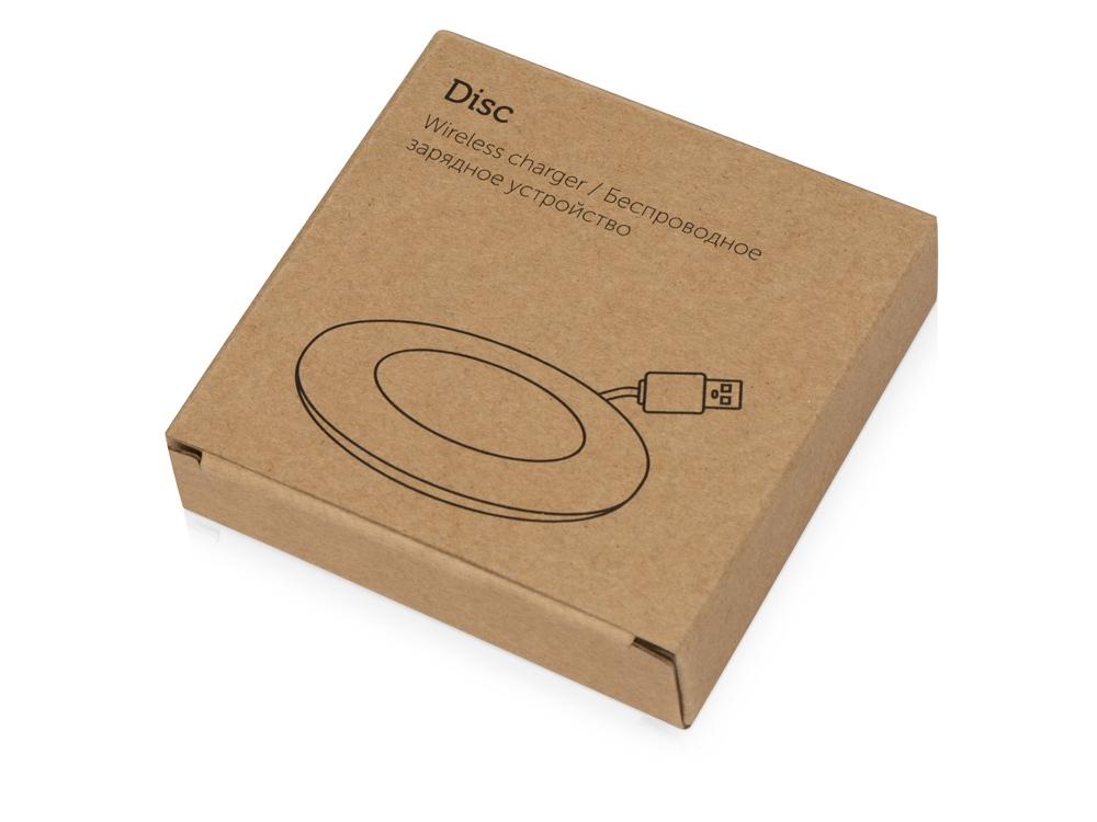 Беспроводное зарядное устройство Disc со встроенным кабелем 2 в 1 - фото от интернет-магазина подарков Хочу Дарю