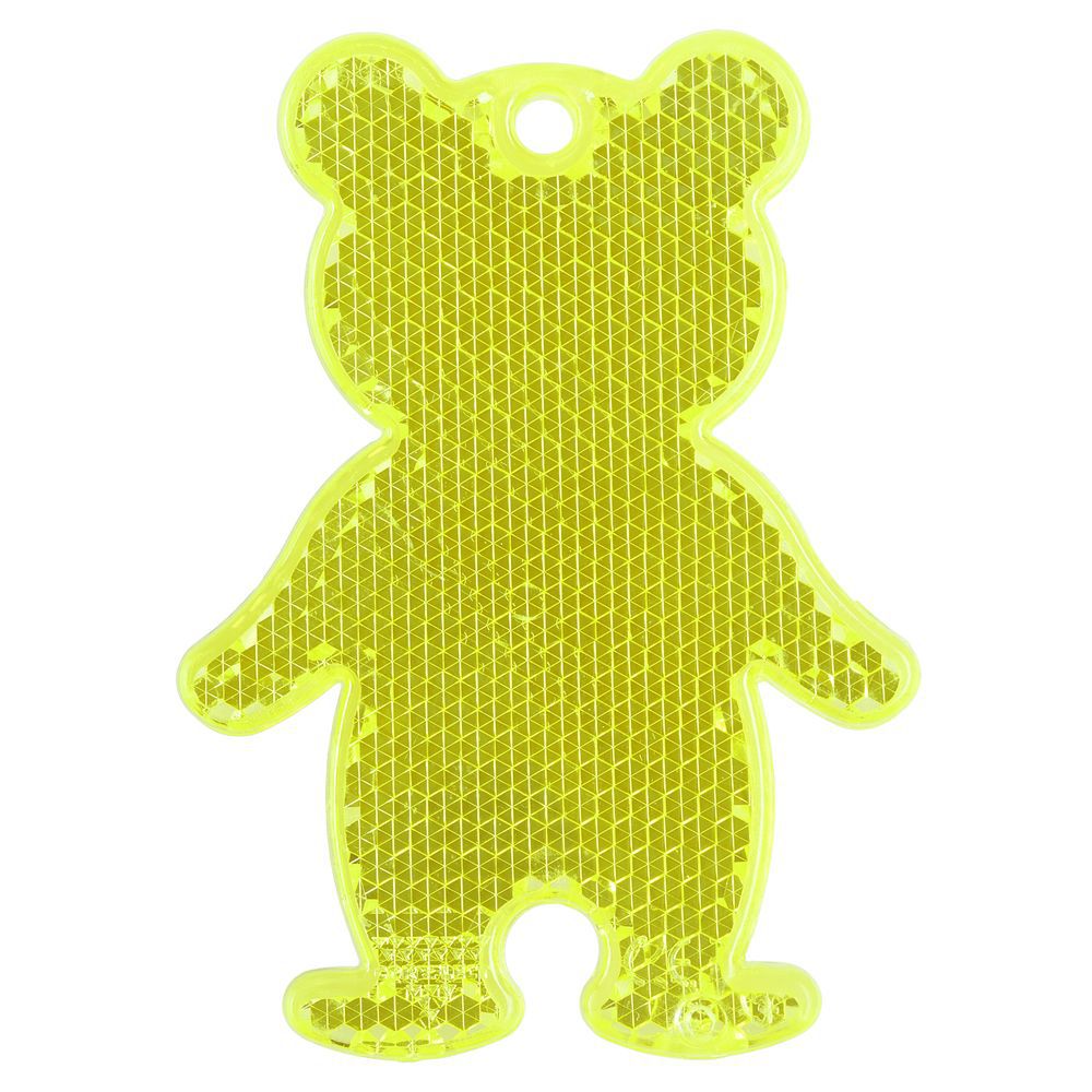 Пешеходный светоотражатель «Мишка», неон-желтый - фото от интернет-магазина подарков Хочу Дарю