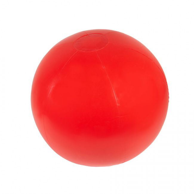 Мяч пляжный надувной; красный; D=40 см (накачан), D=50 см (не накачан), ПВХ - фото от интернет-магазина подарков Хочу Дарю