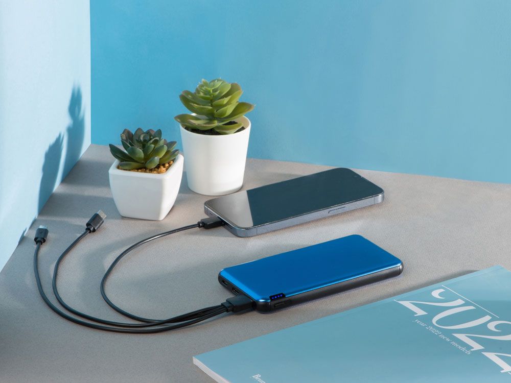 Внешний аккумулятор «Forge» v.2 , 10000 mAh, синий - фото от ХочуДарю
