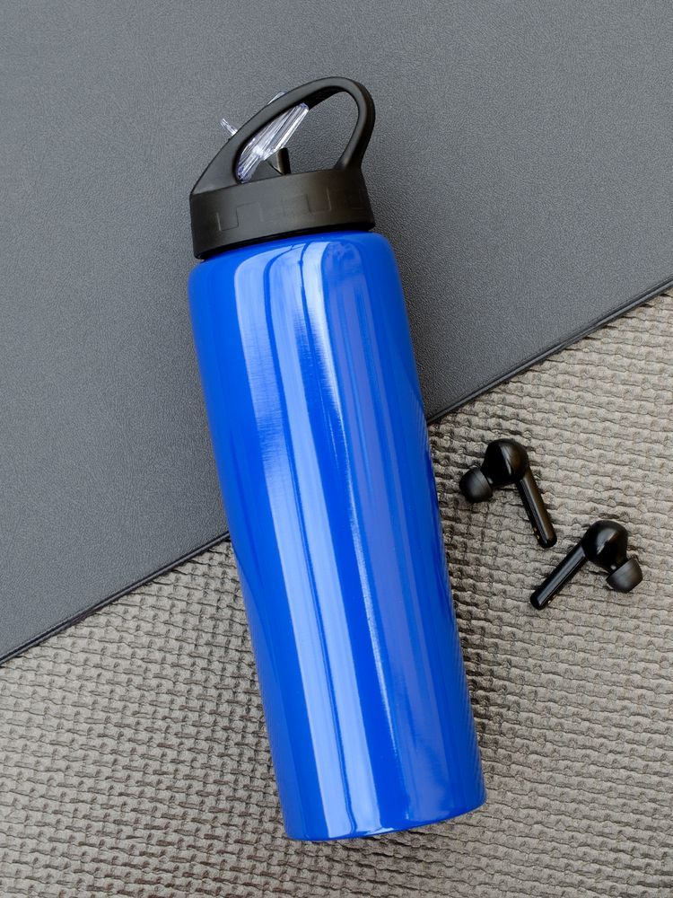 Спортивная бутылка Moist, синяя - фото от интернет-магазина подарков Хочу Дарю