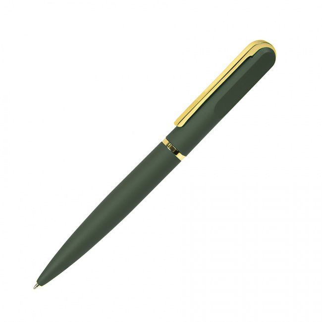 FARO, ручка шариковая, темно-зеленый/золотистый, металл, пластик, софт-покрытие - фото от интернет-магазина подарков ХочуДарю