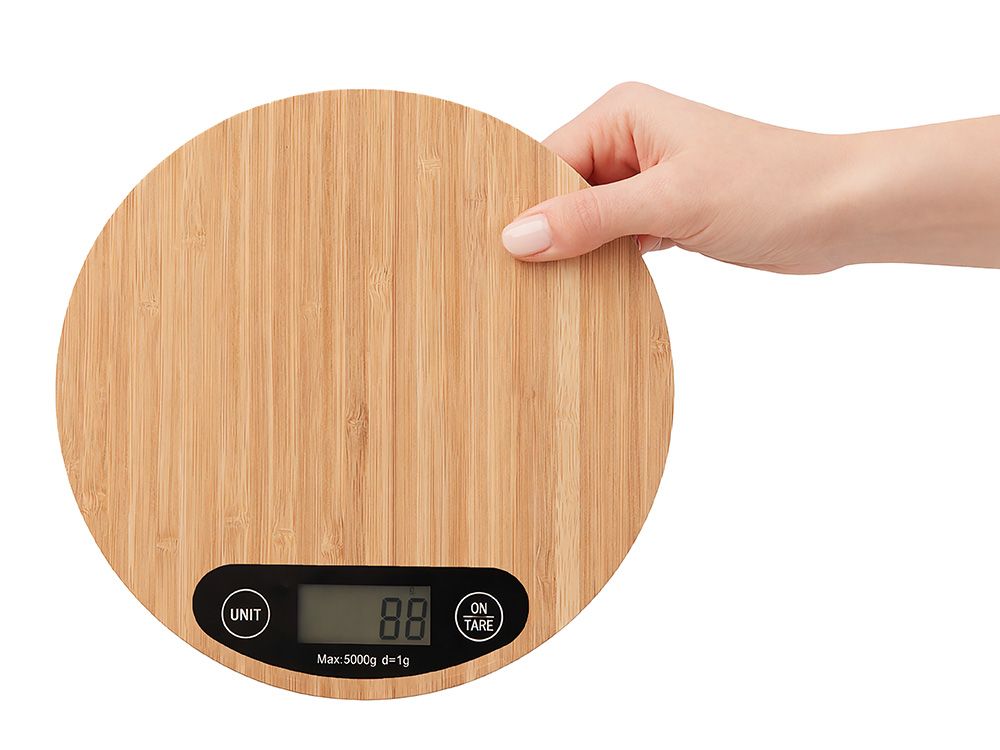 Бамбуковые кухонные весы Scale - фото от интернет-магазина подарков Хочу Дарю