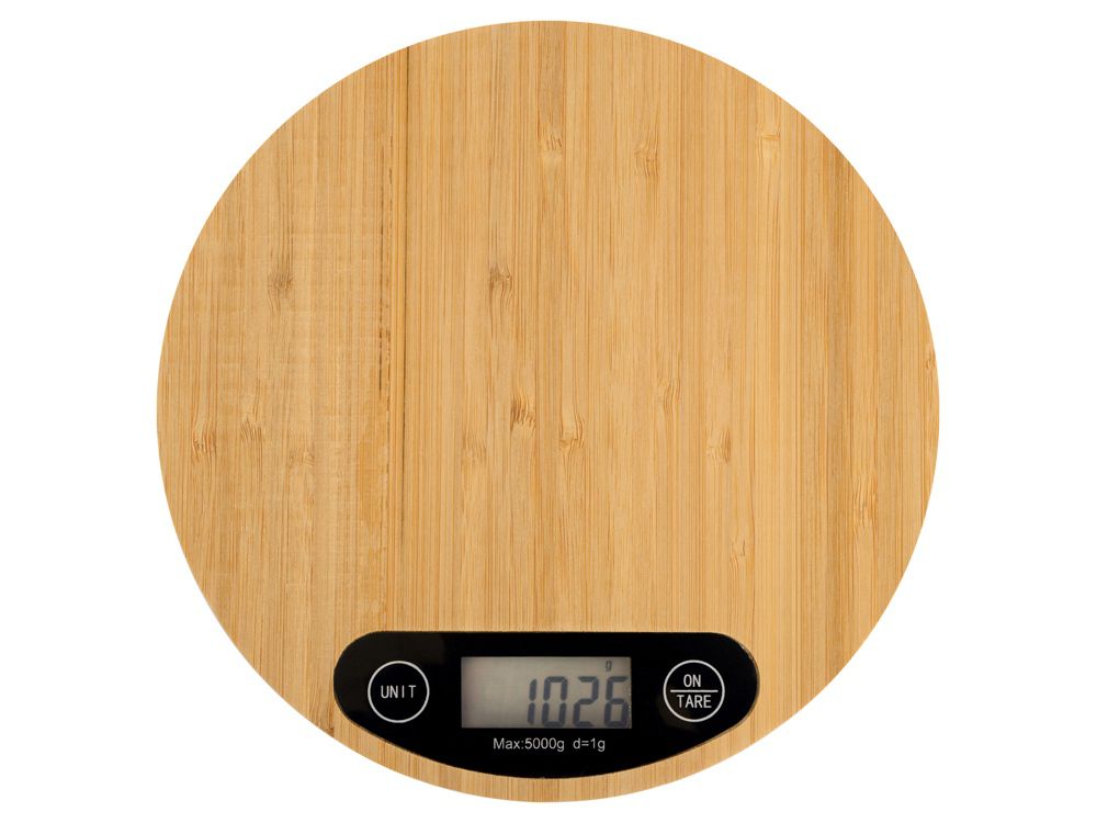 Бамбуковые кухонные весы Scale - фото от интернет-магазина подарков Хочу Дарю
